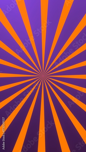 Vertical Halloween Sunburst Glitter Background in Orange and Purple, Festive Abstract Design - ハロウィンのサンバースト