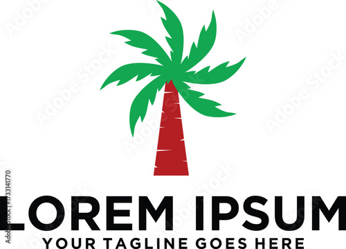 Coconut tree and windmill logo