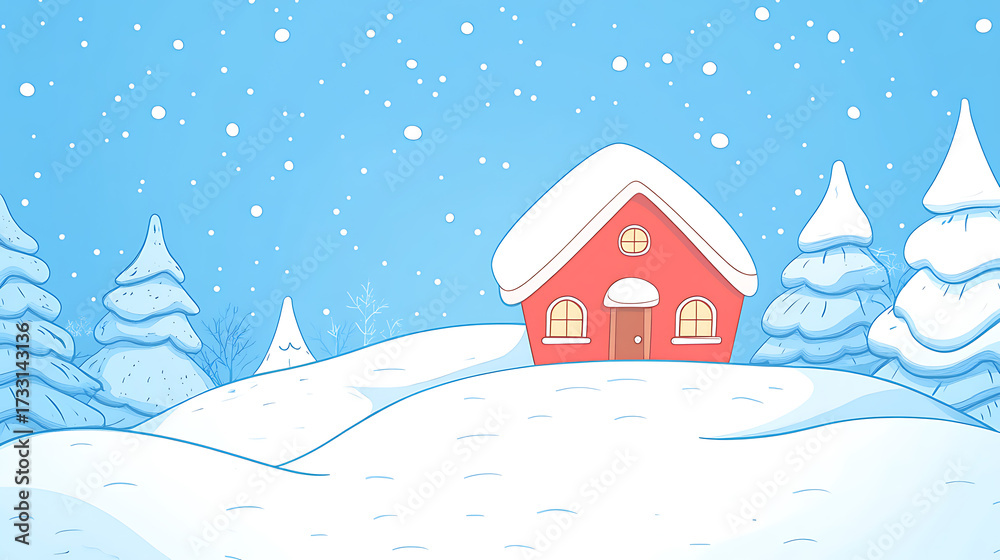 Fototapeta premium A cute Christmas background, perfect for use as a festive backdrop or wallpaper.