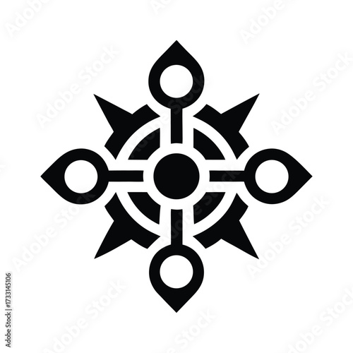 Adinkra Community Symbol Icon Vector Illustration