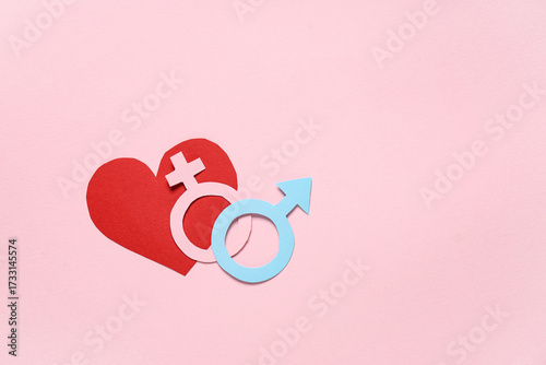 Female and male gender symb...
