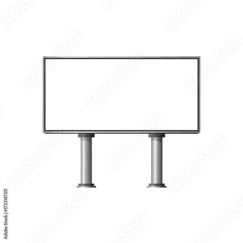 Large blank white outdoor advertising billboard isolated on a clean background for marketing and promotional messages