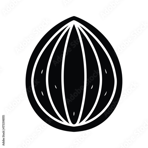 Ground Nutmeg Icon Vector Illustration