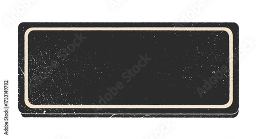 Vintage Black Sign with White Border for Custom Text.
