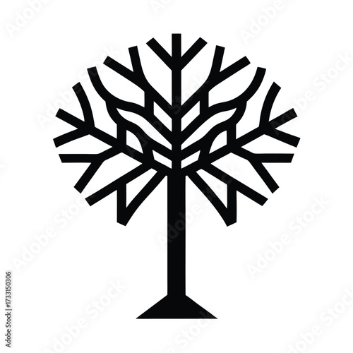 Norse World Tree Icon Vector Illustration