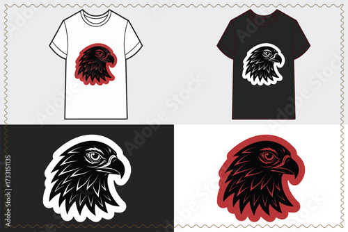T shirt design eagle head graphic t shirts bird