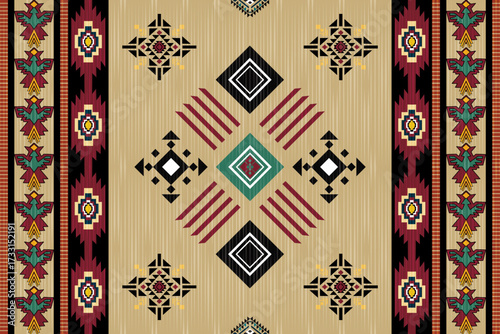 Southwestern Style - The geometric southwestern Aztec pattern makes a statement with rich colors that are easy to coordinate with a range of decor styles.