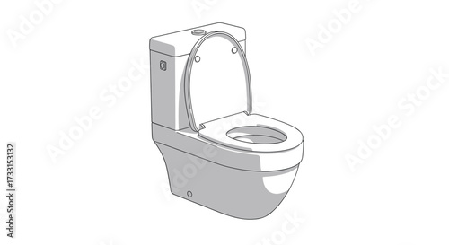 Modern one piece toilet with a comfortable seat and dual flush mechanism for water conservation.