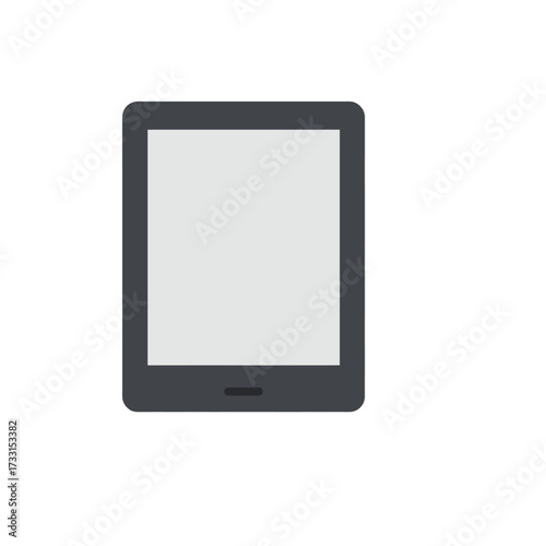 Modern digital tablet device with a blank screen on a clean white background, perfect for technology and education concepts