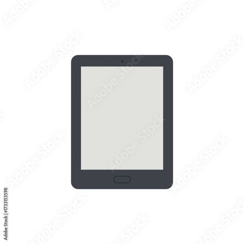 Sleek modern minimalist electronic tablet device or ereader with a blank screen, perfect for technology design concepts.