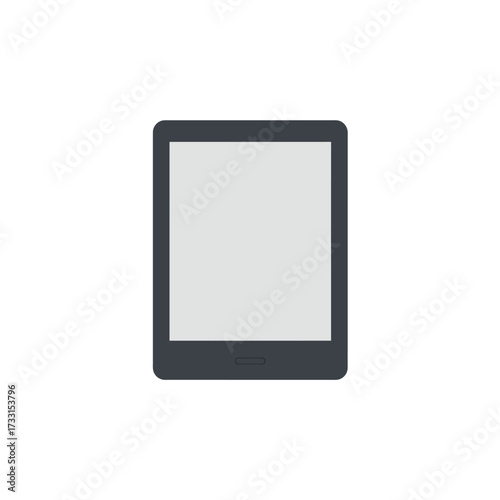 Modern E Reader Device with Blank Screen for Text and Digital Content Display on White Background