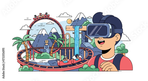 Virtual Reality Amusement Park Adventure