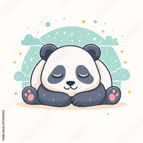 Cute cartoon penguin jumping with joy. Adorable happy baby bird character illustration isolated on a white background