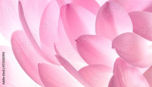 Abstract Close Up of Pink Flower Petals in Soft Light White Background