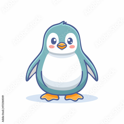 Adorable Cartoon Penguin Illustration A Cute and Playful Animal Character for Design and Fun