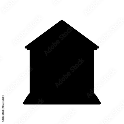 Tombstone silhouette isolated on white background. Vector Illustration 