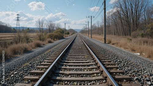 Railroad tracks disappearing into the distance