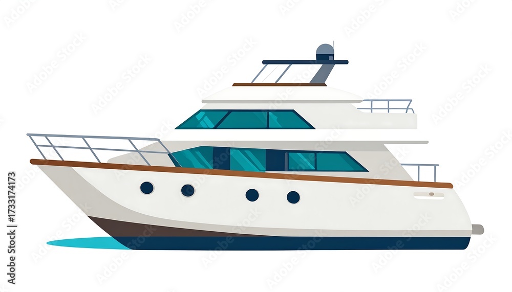 Fototapeta premium Luxury yacht illustration