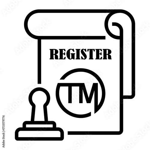 trademark Line Icon