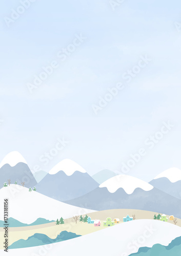 winter scene background with snow