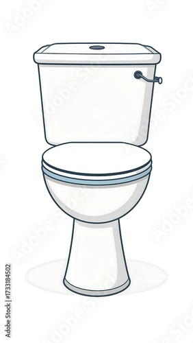 Simple cartoon toilet illustration