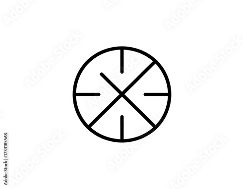 Free Download Simple circular graphic with radiating lines - GFXLoad
