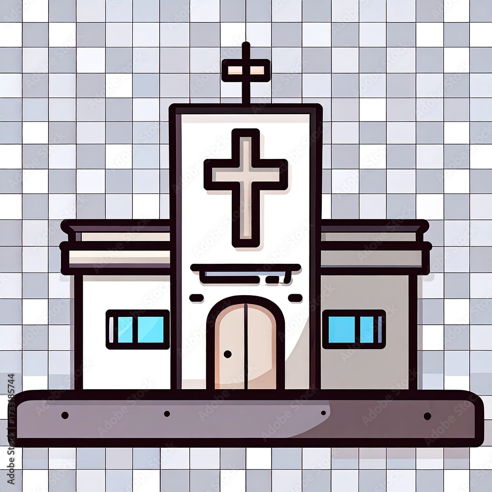 Fototapeta premium Simple church illustration