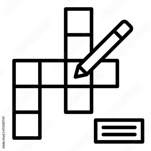 Crossword Puzzle  Icon Set Multiple Style Collection