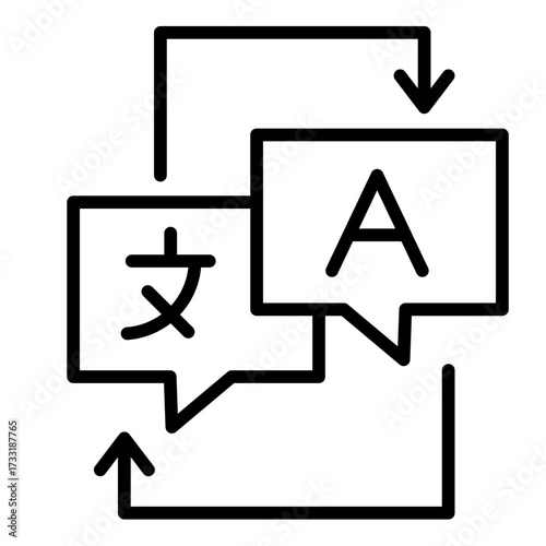 Translation  Icon Set Multiple Style Collection