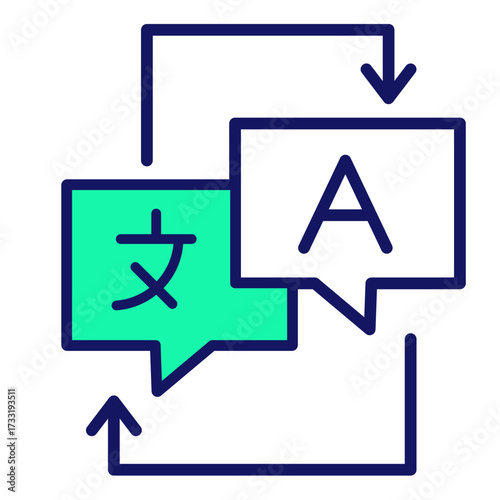 Translation  Icon Set Multiple Style Collection