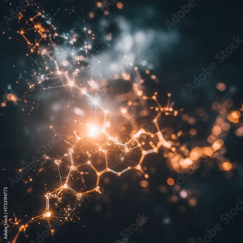 Realistic microscopic visualization of interleukin proteins acting as signaling molecules between immune cells with sharp biological detail.