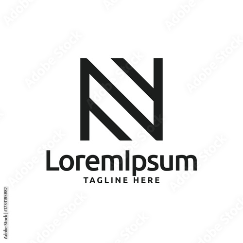 Elegant monogram logo icon design