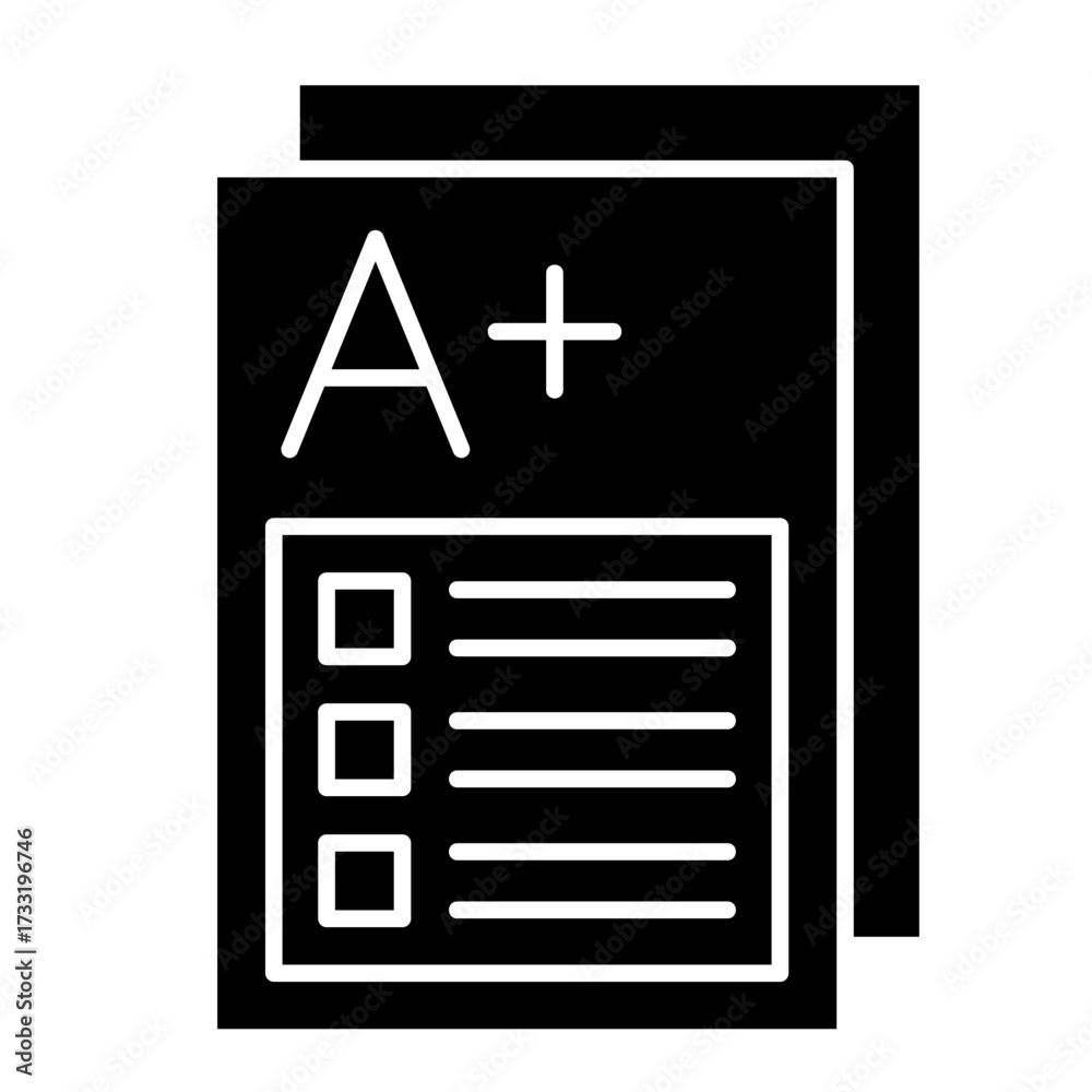 Fototapeta premium Test Result Icon Set Multiple Style Collection