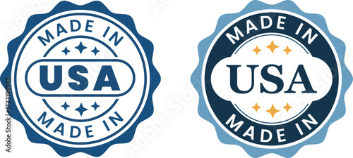Made in usa vector graphic for american product authenticity