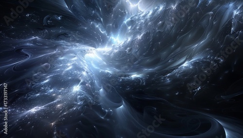 Cosmic Nebula: An ethereal expanse of a cosmic nebula, with swirling gases illuminated by vibrant, energetic light, capturing the immensity and mystery of the universe.