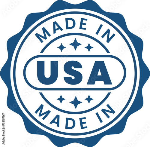 Made in usa vector graphic patriotic american product label