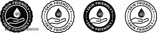 Skin friendly product label for cosmetics and dermatology