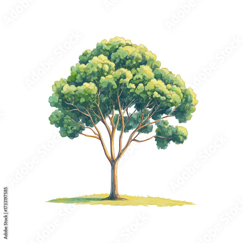 gum tree hand drawn illustration