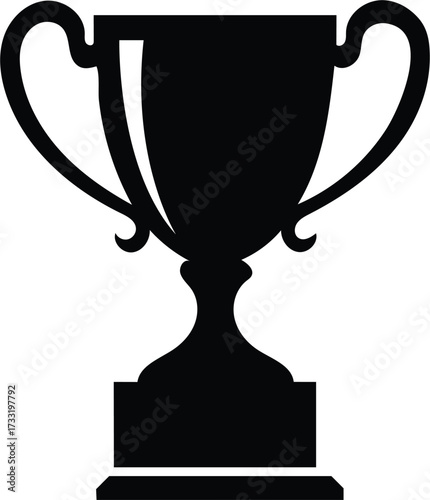 Trophy vector icon achievement award symbol success champion