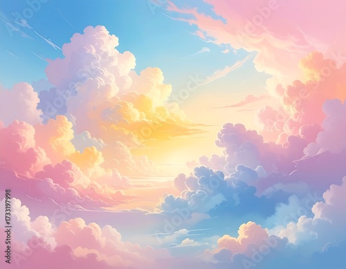 Pastel cloudscape