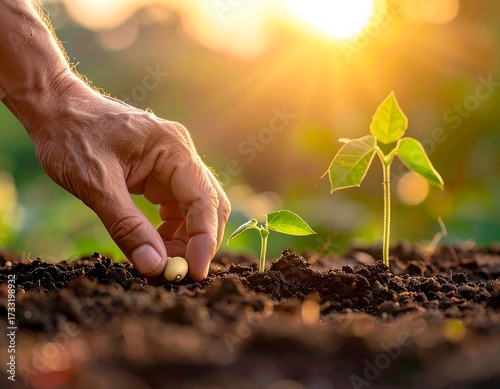Wallpaper Mural Planting Seeds in Garden Soil. Torontodigital.ca