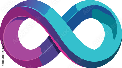 Vibrant gradient infinity symbol vector