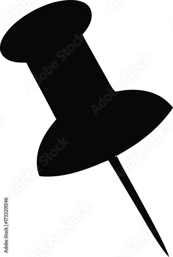 pushpin marker pin icon vector, stationery tool symbol illustration

