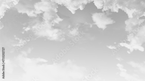 black sky with white cloud