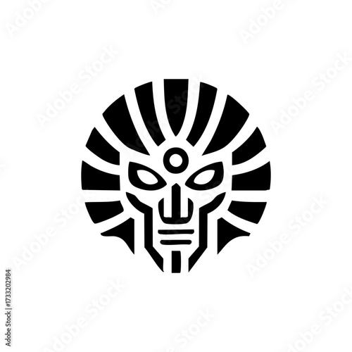A bold geometric Polynesian tribal Robot