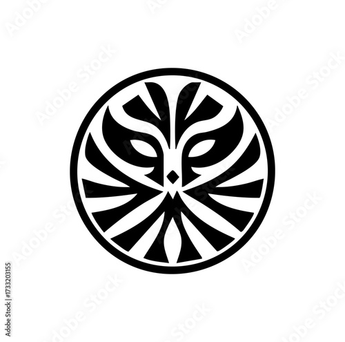 A bold geometric Polynesian tribal Alien