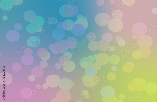 Pastel Rainbow Gradient with Soft Bokeh Lights Vector Background