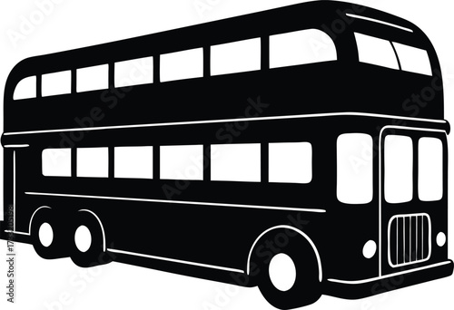 double decker bus city ride icon vector, red bus symbol illustration
