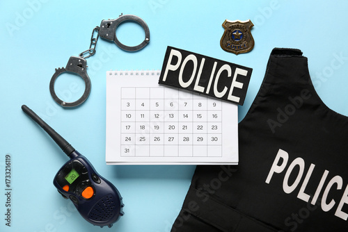 Calendar with policeman's i...