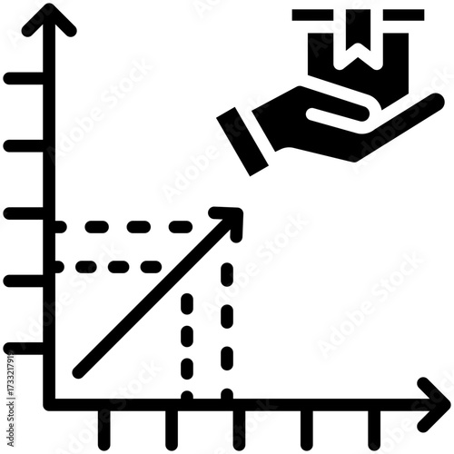 Supply Curve glyph icon